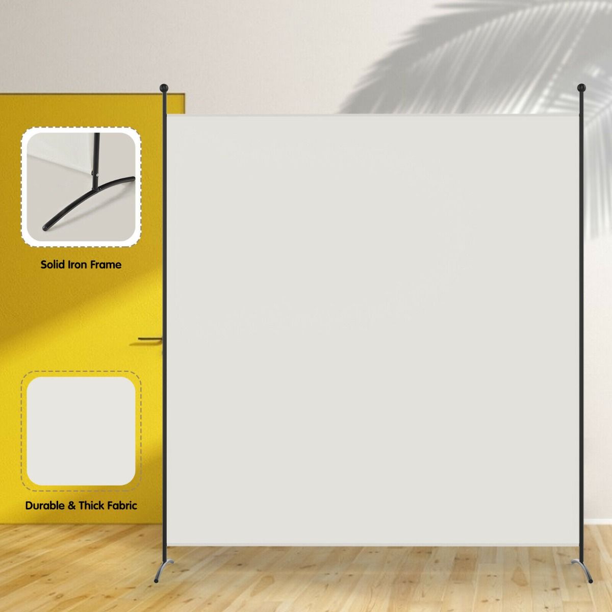 Single Panel Room Divider with Curved Support Feet